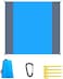 Blue beach mat large folding light weight for Travel, Camping, Hiking and Music Festivals