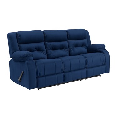 إن هاوس كرسي استرخاء ثلاثي منجد بالمخمل - كحلي - NZ30