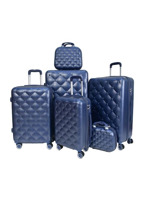 Morano 6-Pieces Morano Luggage Trolley Bags Set (Dark Blue)