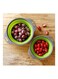 Generic - 2-Piece Round Foldable Vegetable Strainer Basket Green/Grey 29x24x9.5centimeter