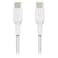 Belkin BoostCharge Braided USB-C to USB-C Fast Charger Cable, White, 1m