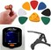 Mike Music Guitar Tool Kit Tuner Capo Plectrum Holder 7 Picks Guitar Shakers Accessories