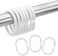 24 PCS Shower Curtain Rings Plastic Shower Curtain Hooks for Bathroom Shower Rod&nbsp;- White