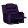 In House Velvet Rocking &amp; Rotating Recliner Chair With Storage Box - Dark Purple - AB07