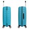 Eminent Hard Case Suitcase Trolley Luggage Set of 3 Polypropylene Lightweight Travel Bag 4 Quiet Double Spinner Wheels With Tsa Lock B0011 Light Blue