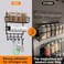 Cozy Nest Multi-Tier Spice Rack Fridge Storage Organizer Metal Hanging Basket with 5-Hooks &amp; Towel Stand for Refrigerator Bottles and Spice Jar Holder (29 * 23 * 9.5 cm)