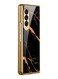 MARGOUN for Samsung Galaxy Z Fold 3 5G Case Luxury Plating Cover with Screen Protector Glass Hybrid Full Body Protection
