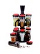 12-Piece Spice Jar With Rotating Rack Clear/Black/Red