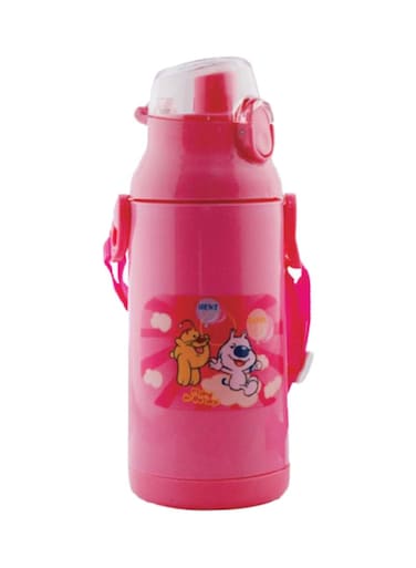 زجاجة مياه بطبعة كرتون باللون الوردي من رويال فورد 350 مل