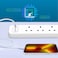 Remson Essential 6 Way 2 USB Ports + 4 AC Outlets Fast Charging Surge Protection 13A Power Strip With 3M Cable Length