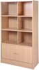 Karnak Book Shelf Wooden Bookcase File Rack Storage For Home, Office, School, Library, Study Room, Living Room, Bedroom - Model Kbs32