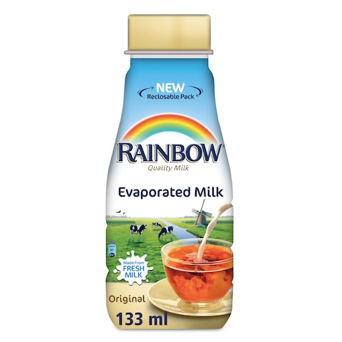 Rainbow Evaporated Milk Pet Reclosable Bottle 133ml