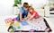 Aiwanto Water Doodle Mat 110x75cm, Water Drawing Mat with 2 Magic Pen, 3 Stamps, 3 Mould and 1 Roller Painting Tools Educational Toy