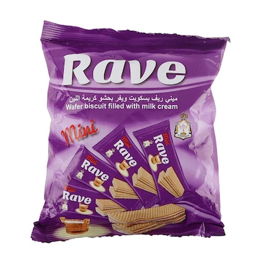 Rave Mini Wafers Filled with Milk Cream