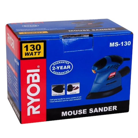 Ryobi MS-130 Mouse Sander 130W 13 Pieces