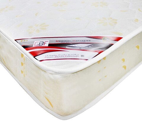Galaxy Design Medical Mattress - White Color - Twin Size (L x W x H) 190 x 120 x 29 cm - 5 Year Full Warranty