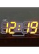 Generic 3D LED Table Clock White 24X9.4X1.7Centimeter