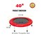 H PRO 40 Inch Mini Exercise Trampoline for Adults or Kids - Indoor Fitness Rebounder Trampoline (4OINCH, RED)