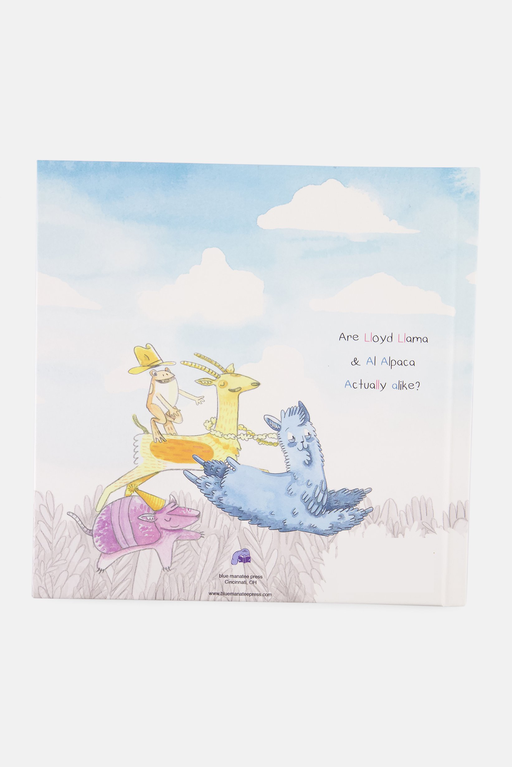 Sarah Jones Lloyd Llama Hardcover Picture Book, White Combo