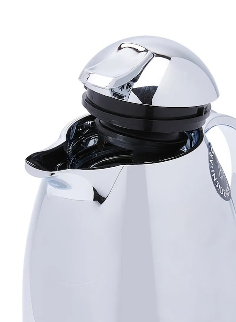 Emsa Auberge Quick Tip Vacuum Flask - Chrome 350 ml