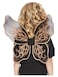 Smiffy's Dark Botanicals Butterfly Wings Gold with Glitter- Black/Gold