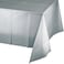 Creative Converting Touch of Color Plastic Table Cover- 54-Inch x 108-Inch Size- Silver