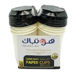 اشتري Hotpack Heavy Duty Paper Cup White With Black Lid 8 Ounce - 10 Pieces في الامارات