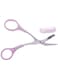 Eyebrow Scissors With Mini Comb Pink/Silver