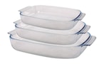 Buy Pyrex Rectangular Roasters Set - 230ml  - 3 Pieces - Clear in Egypt