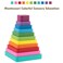 Wooden Square Coloured Tower