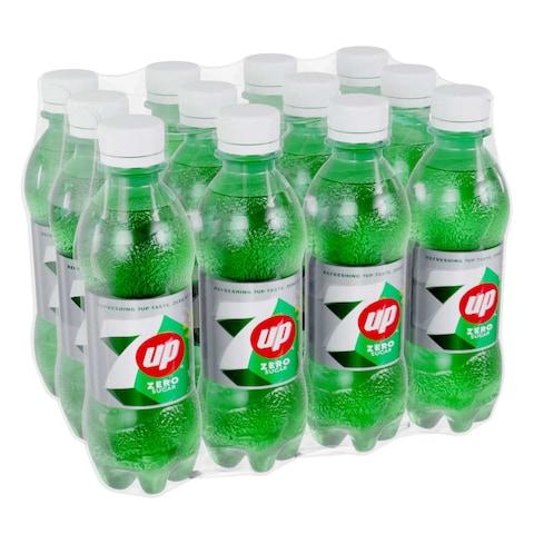 7UP Zero Zesty Lemon And Lime Flavor Zero Sugar Bottle 500ml Pack of 12