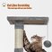 Cat tree House &amp; Scratching Post for Multiple Cats, Natural Scratching, Cat Play &amp; Rest, Cozy Cat Scratching, Cat Condo, Grey Color, 80cm height