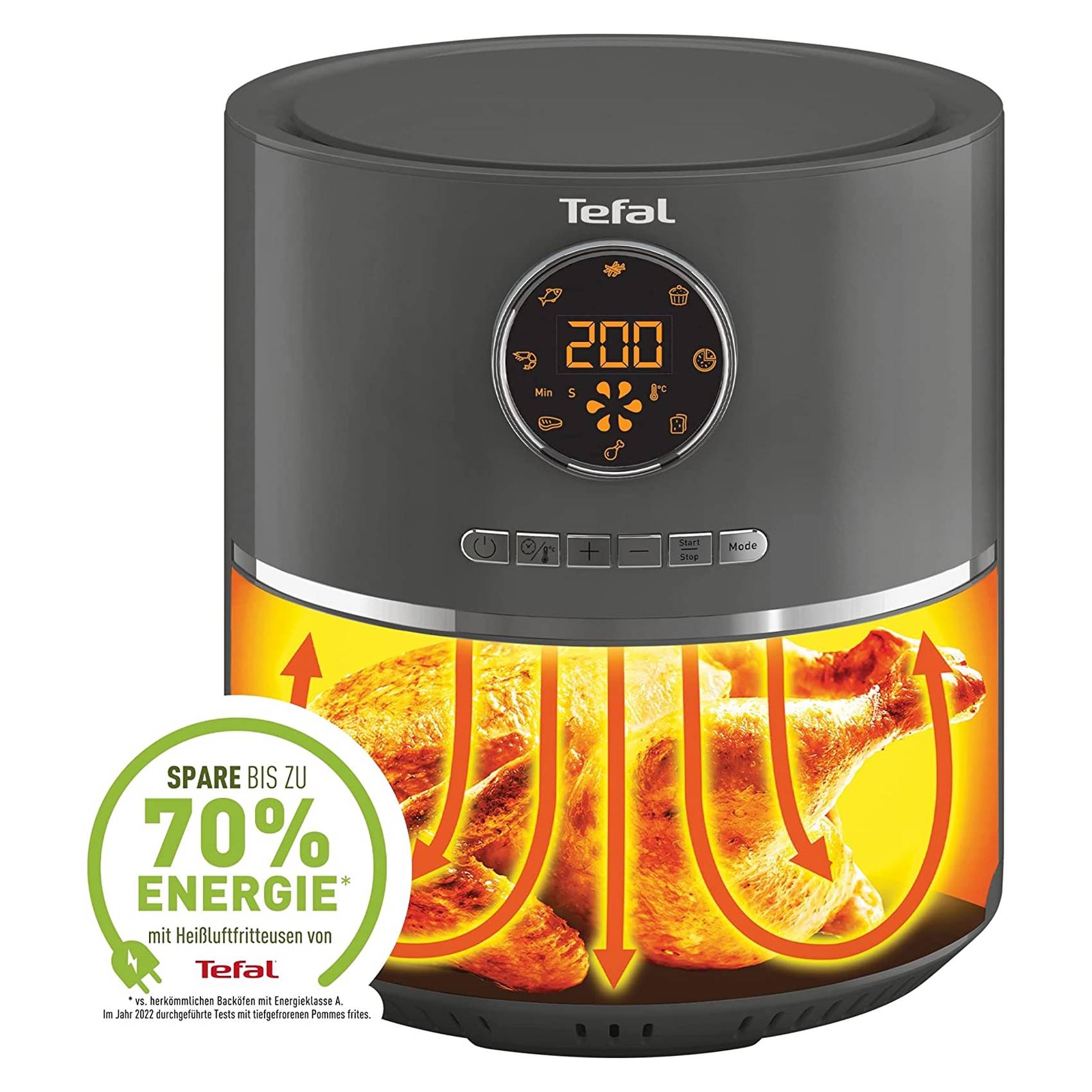 Tefal Ultra Digital Air Fryer EY111B40 Grey &lrm;1400W