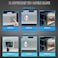 Rubik Digital Safe Box With Key And Pin Code Lock For Home Office Cash Money Jewelry Safety (20x31x20cm) RB20EP - Black