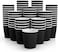 Lavish 4 Oz Disposable Black Ripple Cups Picnic, Travel, And Events [100 Units]
