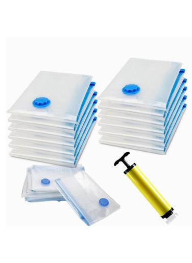 10PC 80X100Cm Vacuum Sealing Bags With Hand Pump Extra Large Space Saver Bags for Travel Packing