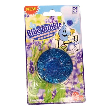 Blue Bubble WC Lavender Toilet Bowl Cleaner And Air Freshener Block 50g