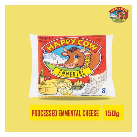 Happy Cow Emmental 8 Cheese Slices 150G