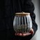 1CHASE&reg;️ Borosilicate Glass Storage Jar With Airtight Bamboo Lid and Metal Handle, Petal Decorative Container, To Store Tea, Coffee Beans, Candy, Spices, Biscuits,  700 ML (Oval)&hellip;