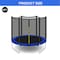 YALLA HomeGym 6Ft Trampoline with Enclosure Net, for Kids &amp; Adults Outdoor Trampoline, Fitness &amp; Exercise Trampoline with Safety Net