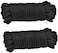 SHOWAY Soft Cotton Rope-32 feet 10m Multi-Function Natural Durable Long Rope (2 Pack) (Black)