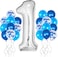 Party Time 22-Pieces Blue Theme 1st Birthday Balloon Deoration Set Foil Balloons &amp; Latex Balloons For 1st Birthday, Wedding Anniversary Deoration - Party Supplies