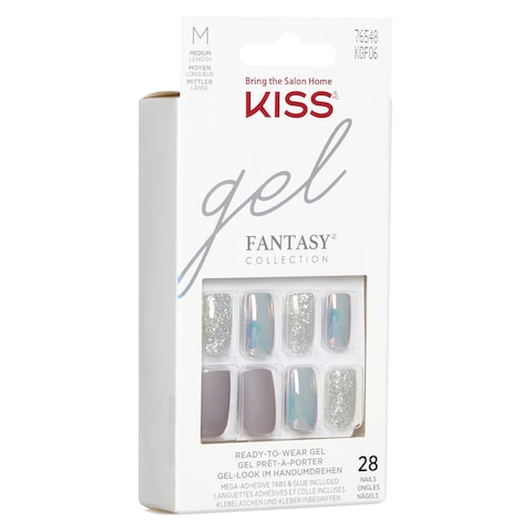 Kiss Glam Fantasy 3D Diamond False Nails Multicolour 28 PCS