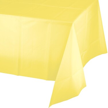 Creative Converting- Touch Of Color Mimosa Plastic Tablecover 54in X 108in&lt; &gt;Mimosa&lt; &gt;