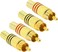 DKURVE&reg; RCA Audio Plug, AV Stereo Gold Plated Male Plug TV-out Cable AV Pin RCA Pin Male Audio Video RCA Pin Male Connector for Stereo Cable Audio Video Jack Adapter for Speaker Connector Pin