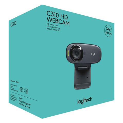 Logitech C310 HD Webcam Black