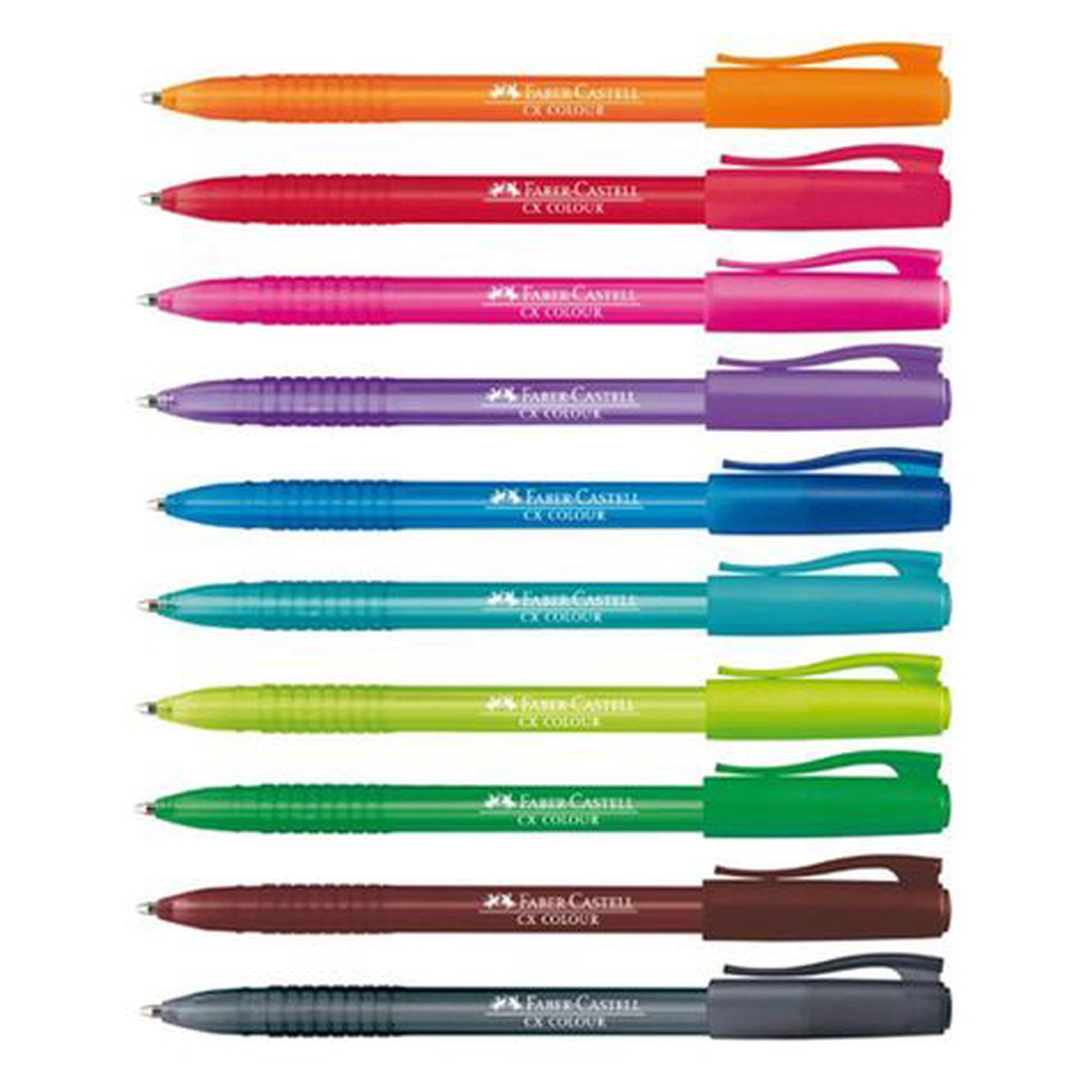 فايبر -كاستل سي أكس قلم حبر جاف - متعدد الألوان، 10 قطع