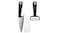 Knife and peeler, black/white