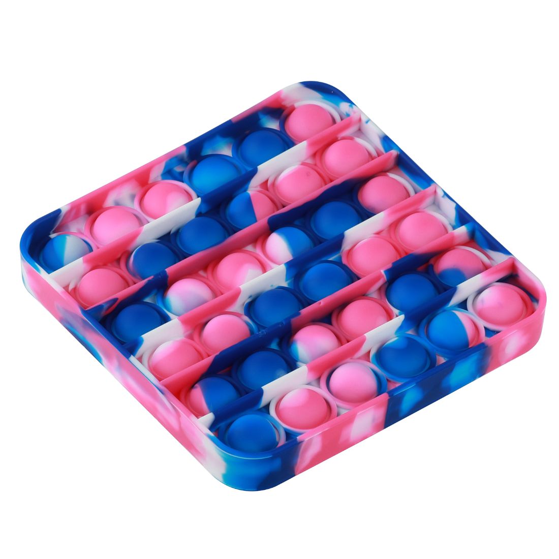 Squizz Pop The Bubble Square Tie Toy- Blue/Pink