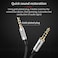 Baseus 3.5mm Audio Cable Aux Braided To Male Stereo Auxiliary Jack Compatible For Phone Tablets Car Home Stereos Headphones Speaker 1.5 Meter Black/Silver